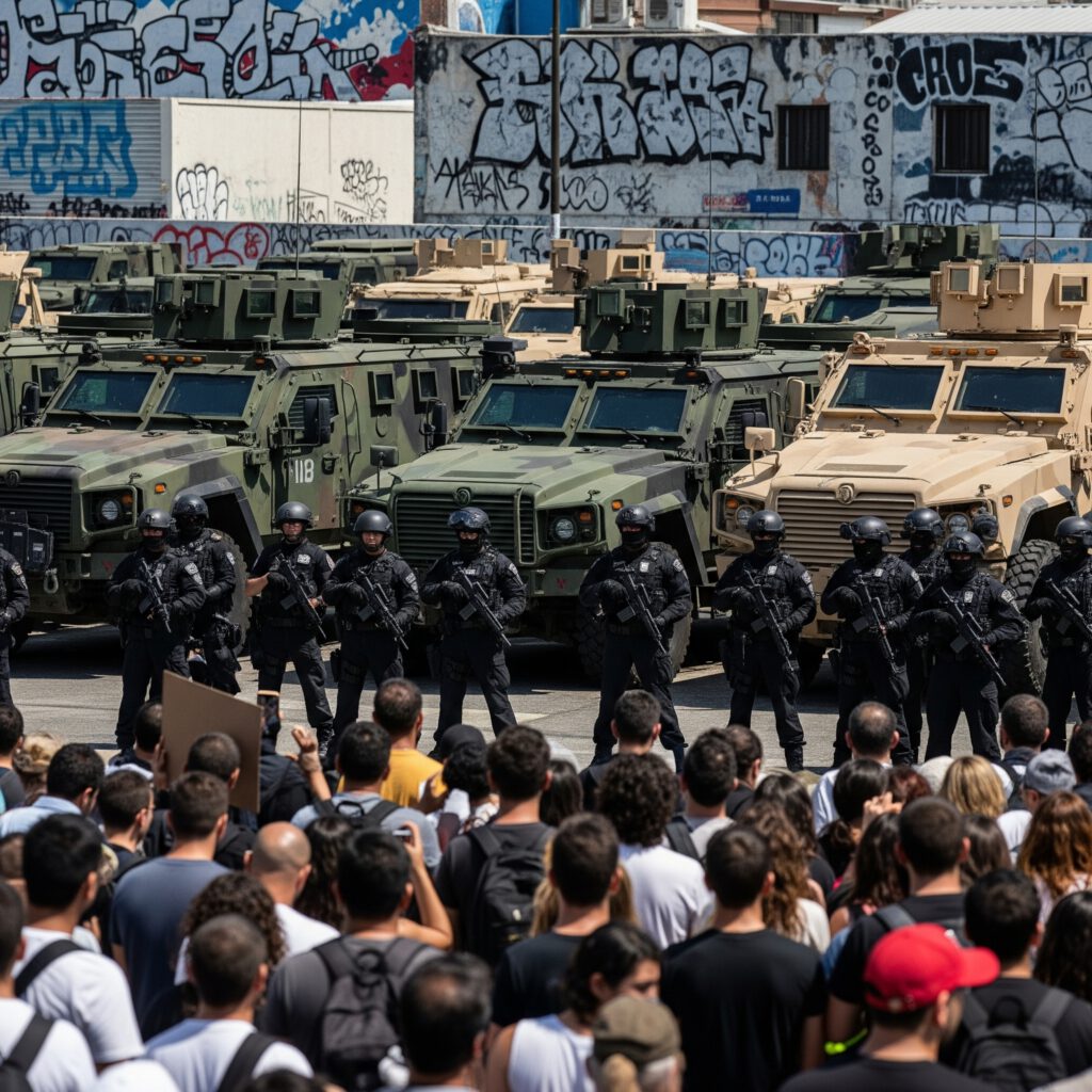 Trumps Garde rückt ein: Eine Nacht der brennenden Autos und der Ruf nach dem Militär in L.A.